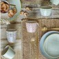 Mug motif floral gres Bloomingville Carla set de 4