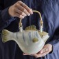 Theiere poisson gres infuseur Bloomingville Wrenna