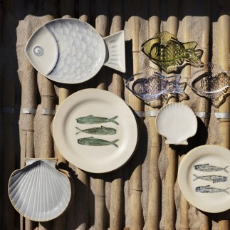 Plat de service gres forme poisson Madam Stoltz