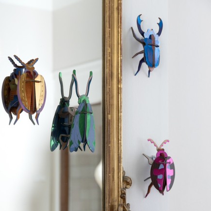 Coleoptere decoration murale carton metalise Studio Roof