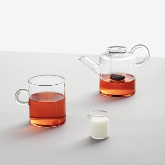 Petite theiere individuelle verre design Ichendorf Piuma