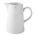 Pichet en porcelaine blanche jug galzone