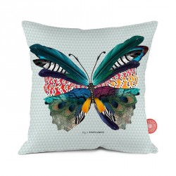 Coussin décoratif papillon bonjour mon coussin