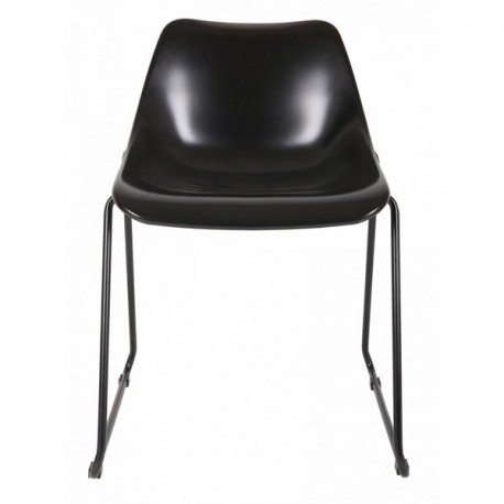 Chaise design noire bucket