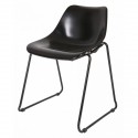 Chaise design noire bucket