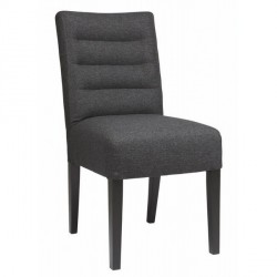 Chaise confortable design tissu gris foncé caldes woood