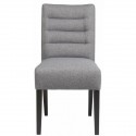 Chaise design confortable tissu gris clair caldes