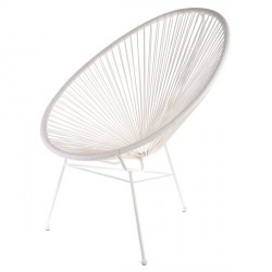 Chaise fauteuil acapulco blanc la chaise longue