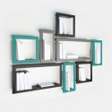 Etagere cadre rectangulaire presse citron turquoise