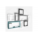 Etagere cadre rectangulaire presse citron turquoise