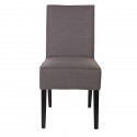 Chaise design tissu gris woood jesse