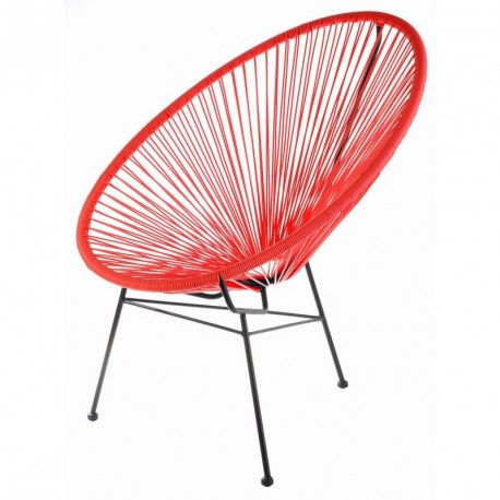Chaise acapulco rouge la chaise longue