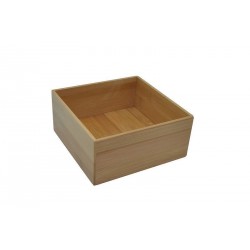 Boîte de rangement carrée bois bambou opportunity