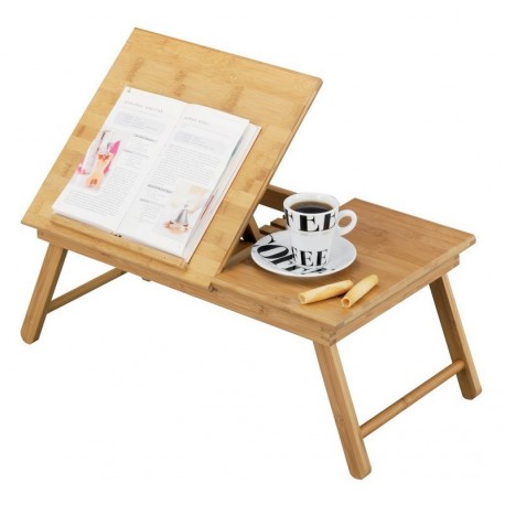 Table de lit plateau inclinable bois de bambou zeller