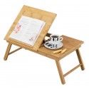 Table de lit plateau inclinable bois de bambou