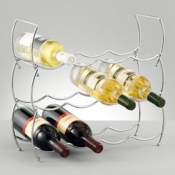 Zeller Stapelbarer Flaschenhalter aus Metall (3er-Set)