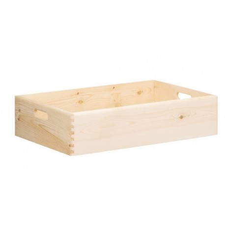 Caisse en bois massif pin zeller 60 x 40 x 15 cm