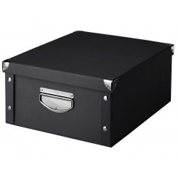 Schwarze zeller Aufbewahrungsbox aus Karton 40 x 33 x 17 cm