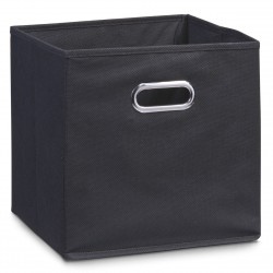 Boîte de rangement en tissu noir, 28 x 28 x 28 cm Zeller
