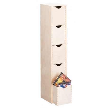 Colonne tour range CD bois naturel zeller 13195 