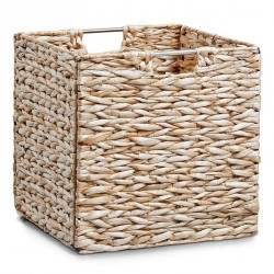 Panier tressé pliable jonc naturel beige zeller