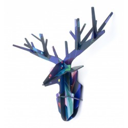 Studio Roof TTM30 Trofeo Cervo Testa di cervo ornamentale Totem Enchanted Deer Blue