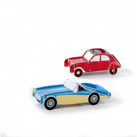 Voiture miniature decorative carton studio roof IMA3