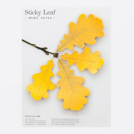 Feuilles de chêne mémo sticky leaf automne Appree 