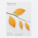 Appree Sticky Leaf Memo, Autumn Birch Yellow 4 Leaves Set