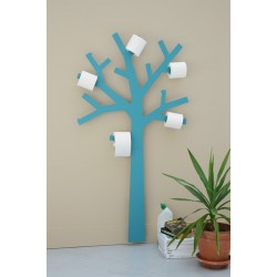 Arbre porte-papier toilette mural métal Presse Citron Pqtier turquoise