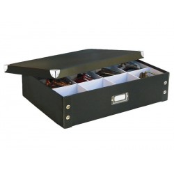 Zeller Aufbewahrungsbox aus schwarzem Karton mit 12 Fächern
