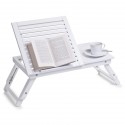 table de lit plateau inclinable en bois blanc zeller 24042