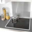 Crédence murale de cuisine inox zeller 56 x 49 cm