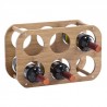 Etagère rangement 6 bouteilles en bois bambou zeller 13559