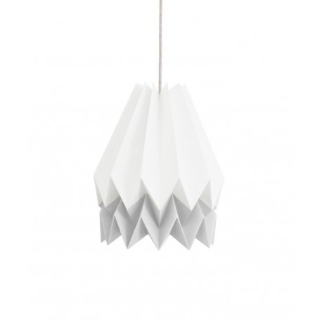 Lampe suspension origami papier blanc gris orikomi