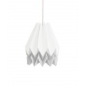 Lampe suspension origami papier blanc gris orikomi