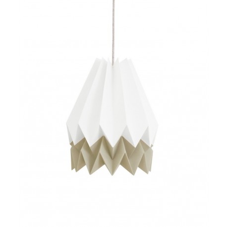 lampe papier origami blanc taupe orikomi