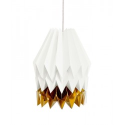 Lampshade origami white golden paper Orikomi