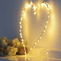 Coeur lumineux led fil de fer blanc sirius liva heart