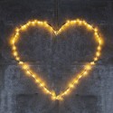 Coeur lumineux led fil de fer blanc sirius liva heart