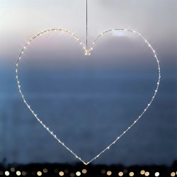 Décoration lumineuse coeur fil de fer sirius liva heart big
