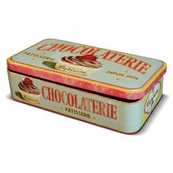 French Metal Chocolate Storage Tin Ladycup cake