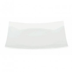 Assiette carrée design porcelaine blanche cucina asa 28 cm