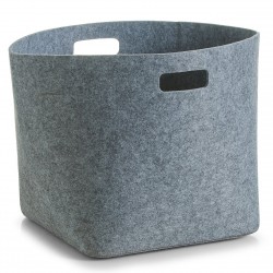 Corbeille design feutre gris zeller 32 x 32 x 32 cm