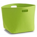 Corbeille design feutre vert zeller 32 x 32 x 32 cm