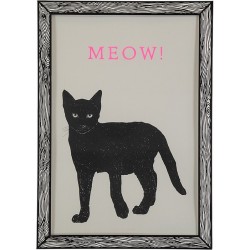 Black Cat Poster Meow Die Drucke von Marke Newton