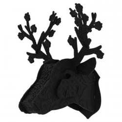Miho PPCER177 Cabeza de ciervo decorativa negro