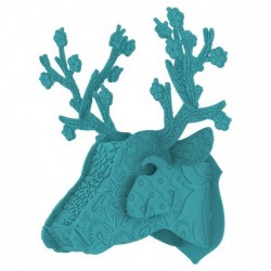 Miho Deer Head Wall Decor turquoise