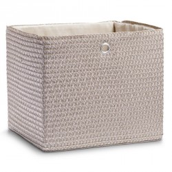 zeller 14098 Panier de rangement carre tresse beige