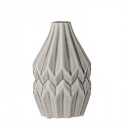 Bloomingville vase Wide Flute gris clair